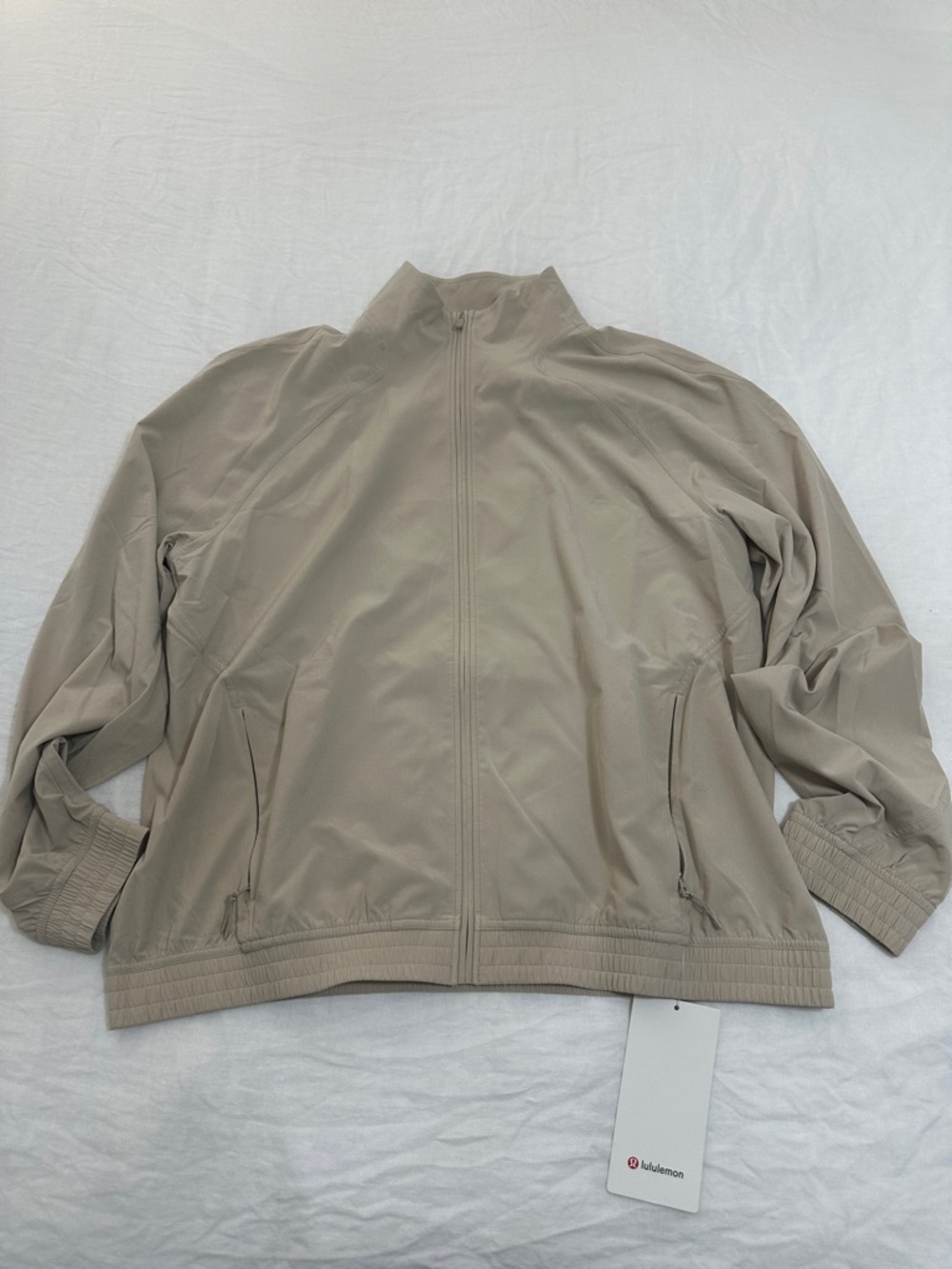 lululemon athletica Light Taupe Utility Jacket with Full Zip